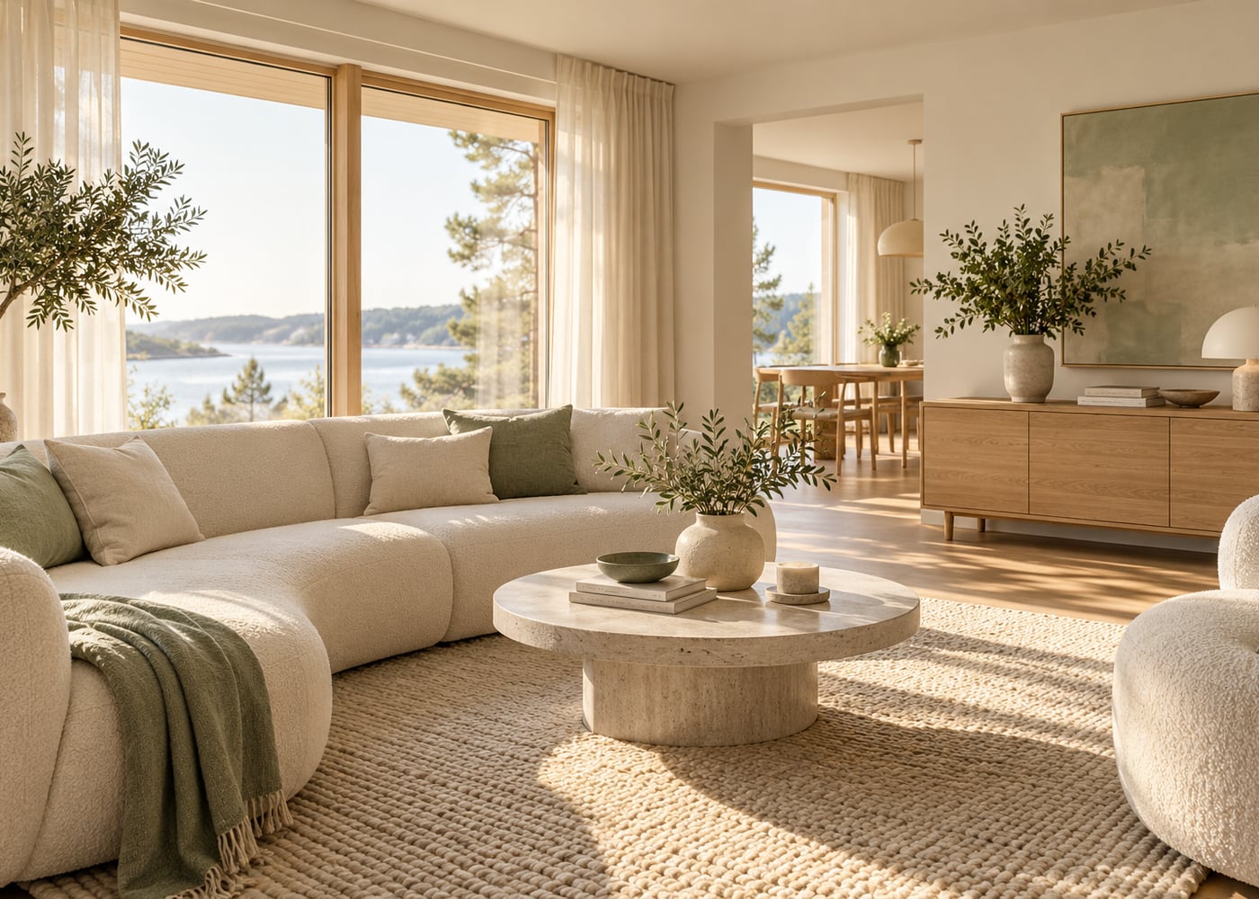 A fresh Scandinavian living room